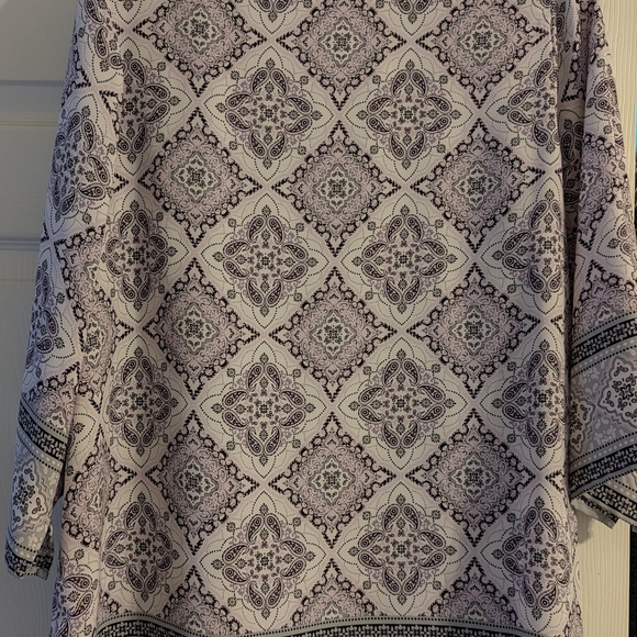 Cynthia Rowley Blue Boxy Blouse with 3/4 Sleeves - Picture 2 of 5